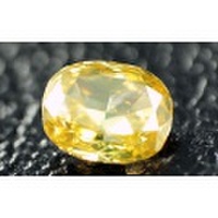 天然イエローダイヤモンド ルース(裸石） 0.113ct, ファンシー・インテンス・オレンジー・イエロー, VS-1 【蛍光性はグリーン系】オーバルカット【中央宝石研究所ソーティング袋付き】【送料無料】