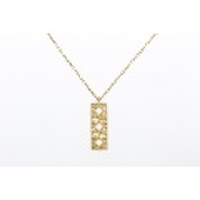 落ち着きの輝き　K18ネックレス　rectangle necklace K18
