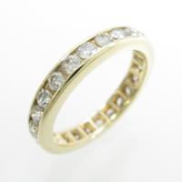 K14YG フルエタニティ ダイヤモンドリング