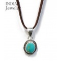 INDIAN JEWELRY ターコイズを使用したナバホ族アーティストの作品『NAVAJO SIVER PENDANT TURQUOISE』【アメカジ・ネイティブ】IJ-108