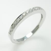 K18WG ハーフエタニティ ダイヤモンドリング