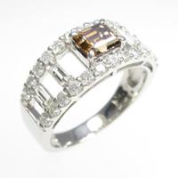 プラチナダイヤモンドリング 0．911ct・FDB・SI2・エメラルドカット