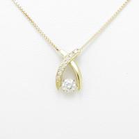 【新品】K18YG ダイヤモンドネックレス 0．238ct・F・SI2・GOOD