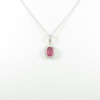 PT ピンクサファイヤネックレス