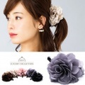 バナナクリップ　フラワー　バナナクリップ　シフォン　スカーフ　上品　ヘアアクセサリー　デイリー　ヘアアクセサリー　ヘアクリップ　バナナクリップ　プレゼント　シンプル　大人可愛い　パーティー　結婚式　ヘアクリップ　ヘアアクセサリー　ヘアアクセ