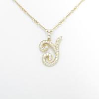 K18YG イニシャルY ダイヤモンドネックレス