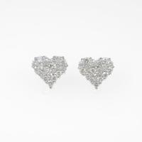【リメイク】K18WG ハート ダイヤモンドピアス