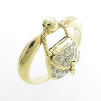 K18YG／K18WG バッグ ダイヤモンドリング