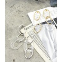 3連メタル×クリアピアス/2カラー