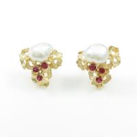 K18YG シロチョウパールピアス