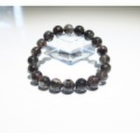 RE0555　【稀少】　ブラックルチルクォーツAAA　１０ｍｍ　ブレスレット