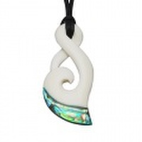 ボーンカーヴィング 本格ポリネシアン 手彫りのボーンアクセサリー インフィニティループ カウボーン パウアシェル