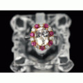 【K18WG ホワイトゴールド】指輪 リング マルチ ダイヤモンド0.38ｃｔ 6.4ｇ 8号 レディース 3702-0
