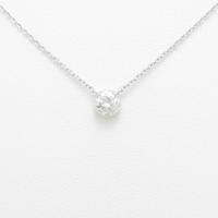 【リメイク】K18WG ソリティア ダイヤモンドネックレス