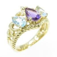 K18YG クラウン アメジストリング