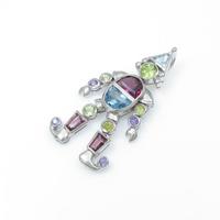 K18WG ピエロ カラーストーンペンダント