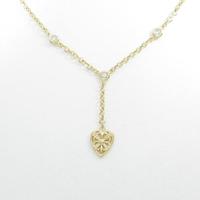 K18YG ハート ダイヤモンドネックレス