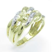 K18YG／PT ダイヤモンドリング