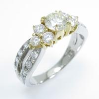 PT／K18YG ダイヤモンドリング 0．505ct・M・VVS2・GOOD