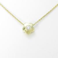 750YG フラワー ダイヤモンドネックレス