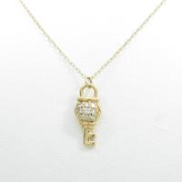 750YG／K18YG キー ダイヤモンドネックレス