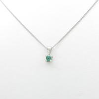 K14WG／585WG エメラルドネックレス