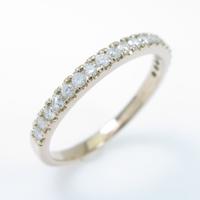 K18PG ハーフエタニティ ダイヤモンドリング