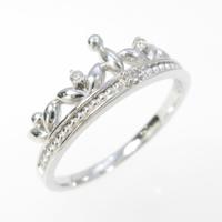 K18WG クラウン ダイヤモンドリング