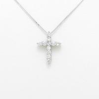 K18WG クロス ダイヤモンドネックレス10％引き