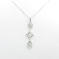 【ジュエリー在庫処分】K18WG ダイヤモンドネックレス