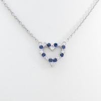 K18WG ハート サファイヤネックレス20％引き