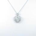 K18WG ハート ダイヤモンドネックレス 10．060ct・K・I1・ハートシェイプ