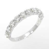 K18WG ハーフエタニティ ダイヤモンドリング