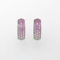 K18WG ピンクサファイヤピアス10％引き
