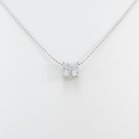 K18WG フラワー ダイヤモンドネックレス20％引き