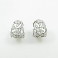 K18WG フラワー ダイヤモンドピアス10％引き