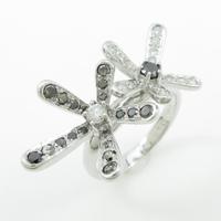 K18WG フラワー ダイヤモンドリング20％引き