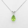K18WG ペリドットネックレス