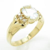 K18YG アクアマリンリング