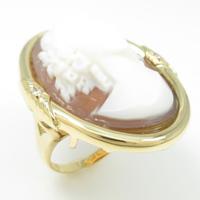 K18YG シェルカメオリング20％引き