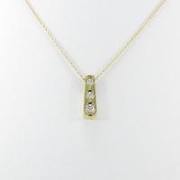 K18YG スリーストーン ダイヤモンドネックレス30％引き