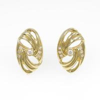 K18YG ダイヤモンドピアス