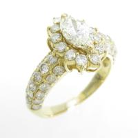 K18YG ダイヤモンドリング 0．600ct・M・SI2・マーキスカット