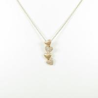 K18YG ハート ダイヤモンドネックレス