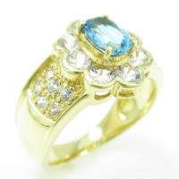 K18YG ブルートパーズリング20％引き