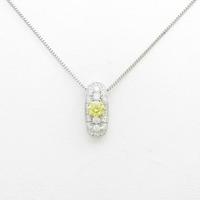 K18YG／プラチナダイヤモンドネックレス 0．230ct・FVY・SI110％引き