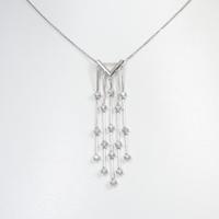 LINE K18WG ダイヤモンドネックレス