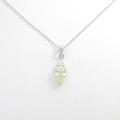 PT／K18YG ダイヤモンドネックレス 0．738ct・VLY・VVS2・ペアシェイプ