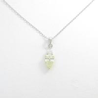 PT／K18YG ダイヤモンドネックレス 0．738ct・VLY・VVS2・ペアシェイプ