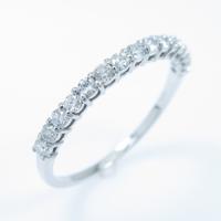 【リメイク】K18WG ハーフエタニティ ダイヤモンドリング